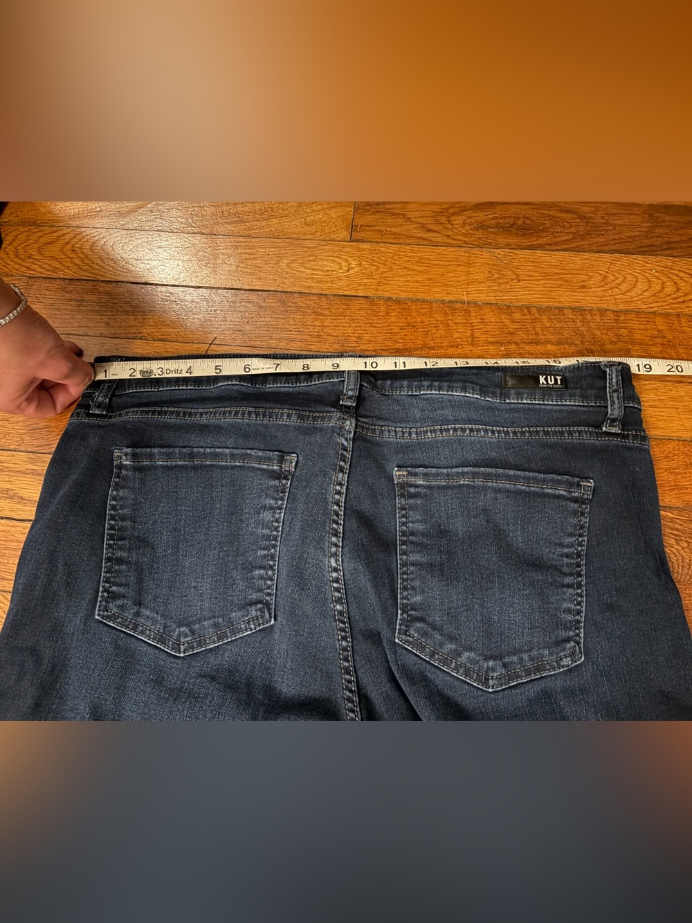 Kut from the Kloth Dark Blue Diana Fab Ab Skinny Jeans high rise nice! Size 16 - Picture 11 of 14